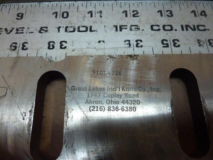 Used GREAT LAKES CORP Granulator Blade / Knife 91GL4726 #34097