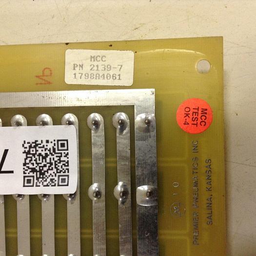 Used PREMIER PNEUMATICS Control Circuit Board 2139-7 #75571
