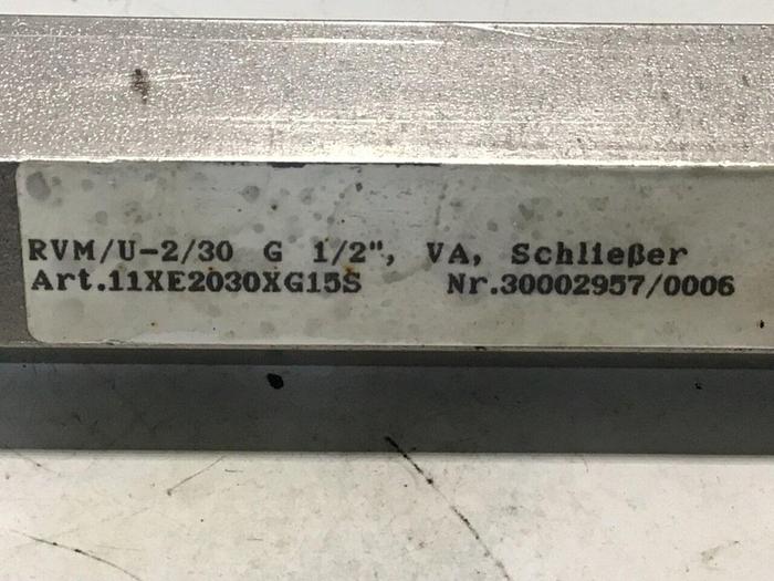 Used SCHLIESSER Meter Valve RVM/U 2/30 #126690