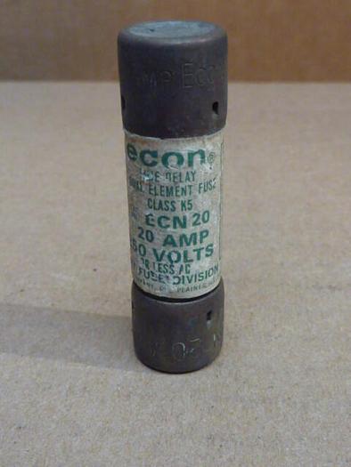 Used ECONOMY FUSE 20 Amp Fuse ECN-20 #33618