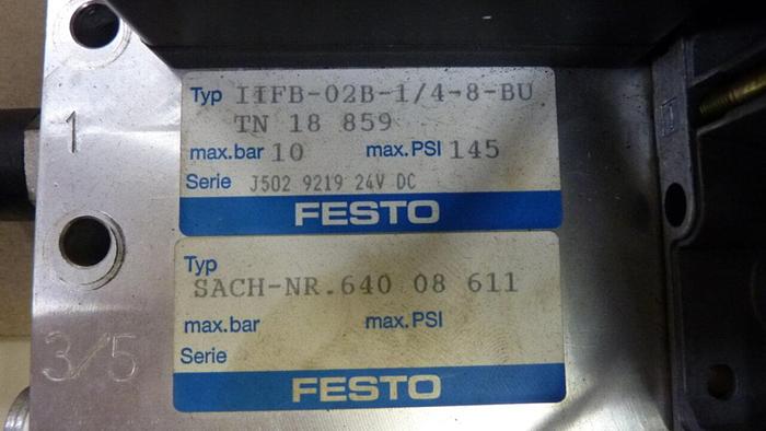 Used FESTO Control Block / Valve Terminal IFB8-02 #52721