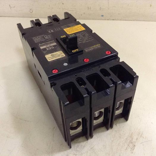 Used MITSUBISHI 225 Amp No-Fuse Breaker NF-SJ3225 #72847