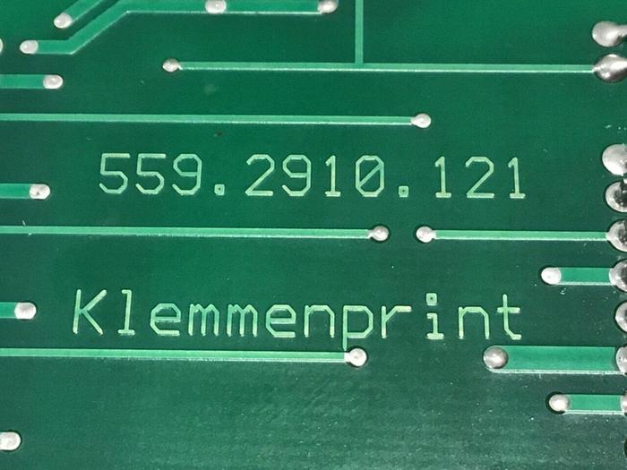 Used KLEMMENPRINT Circuit Board 559.2910.121 #133955