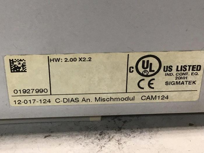 Used SIGMATEK Module CAM124 12-077-124 #139370