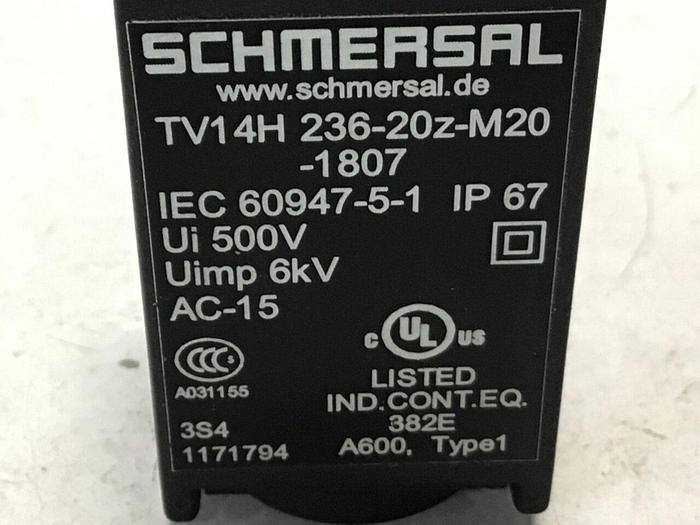 Used SCHMERSAL Limit Switch TV14H236-20ZM20-1807 #121921