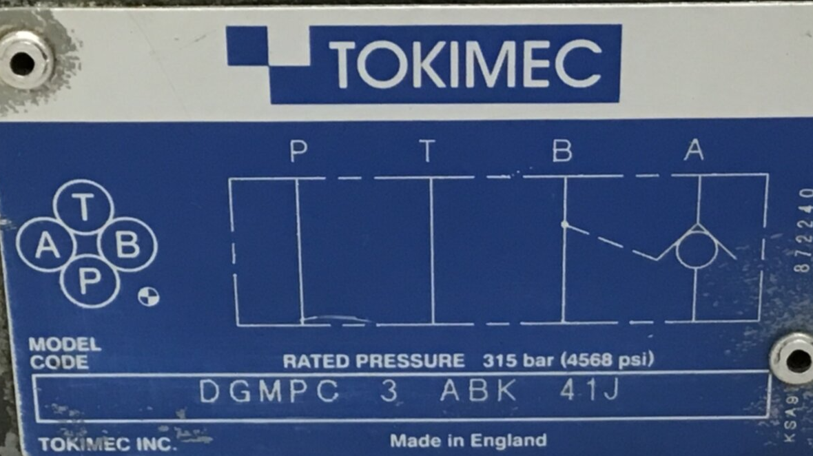 Used TOKIMEC Valve DGMPC-3-ABK-41J USED