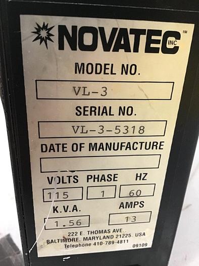 Used NOVATEC Vacuum Loader Control VL-3 / CTRL #123112
