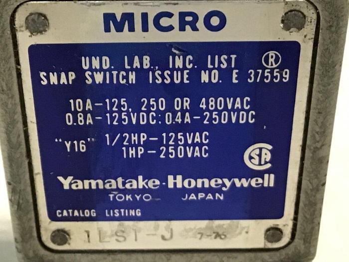 Used YAMATAKE Micro Limit Switch 1LS1-J #122157