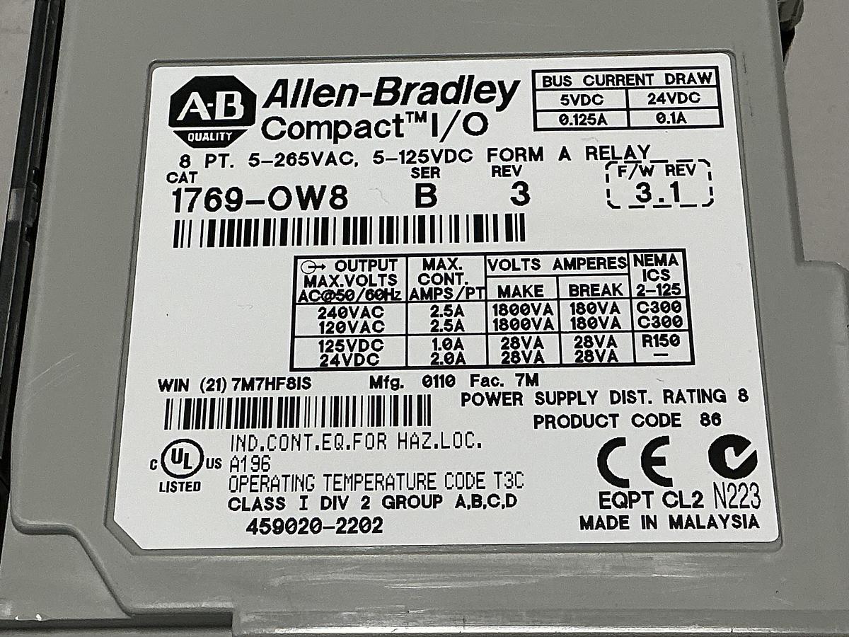 Used ALLEN BRADLEY 1764-24BWA SER B