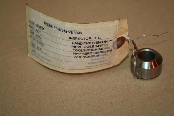 BOY MACHINES Check Ring Valve S36BS #19197