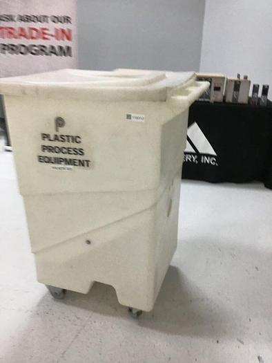 Used PPE Plastic Rolling Surge Bin With Lid MTB300 USED