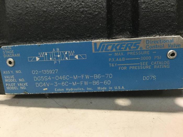 Used VICKERS Directional Control Valve DG4V36CMFWB660 #99525