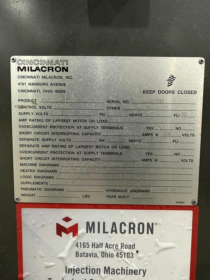 Used 1995 CINCINNATI MILACRON VSX 55-1.29