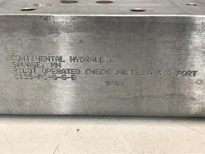 Used CONTINENTAL HYDRAULICS Pilot Operated Check Valve C12S-PC-G-S-B #114380