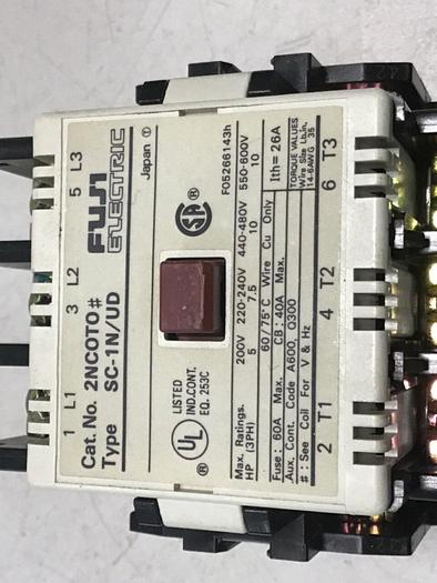 Used FUJI ELECTRIC Overload Relay SC-1N/UD 2NC0T0 #125073