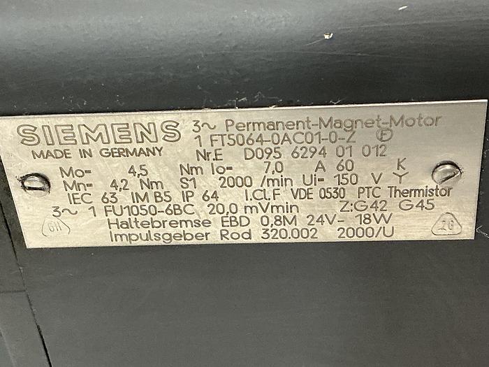 Used SIEMENS 1 FT5064-0AC01-0-Z