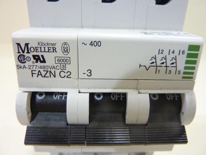 Used MOELLER Circuit Breaker FAZNC2-3 #43155