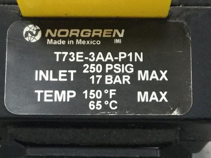 Used NORGREN Lockout Valve w/ Filter T73E-3AA-P1N #108847