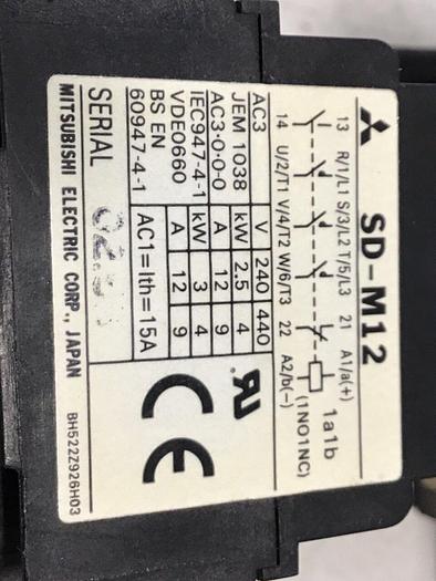 Used MITSUBISHI Contactor SD-M12 #124164
