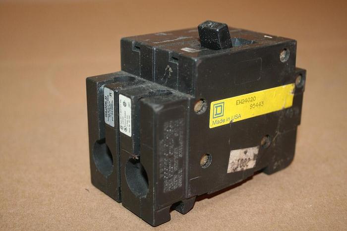 Used SQUARE D 20 Amp Circuit Breaker EH24020 #20462