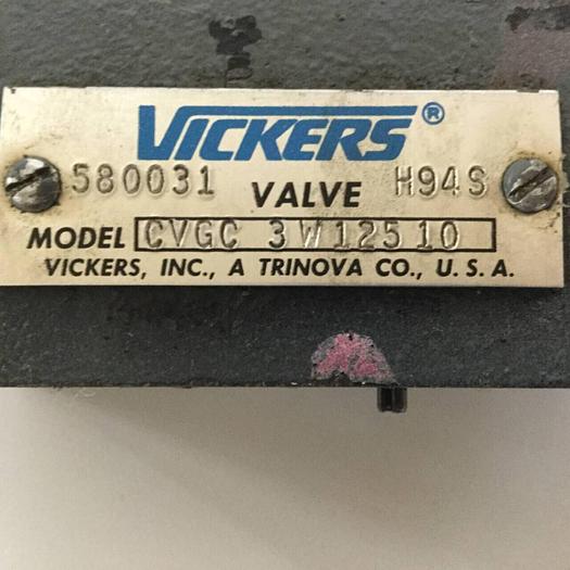 Used VICKERS Relief Valve CVGC 3 W 125 10 #91418