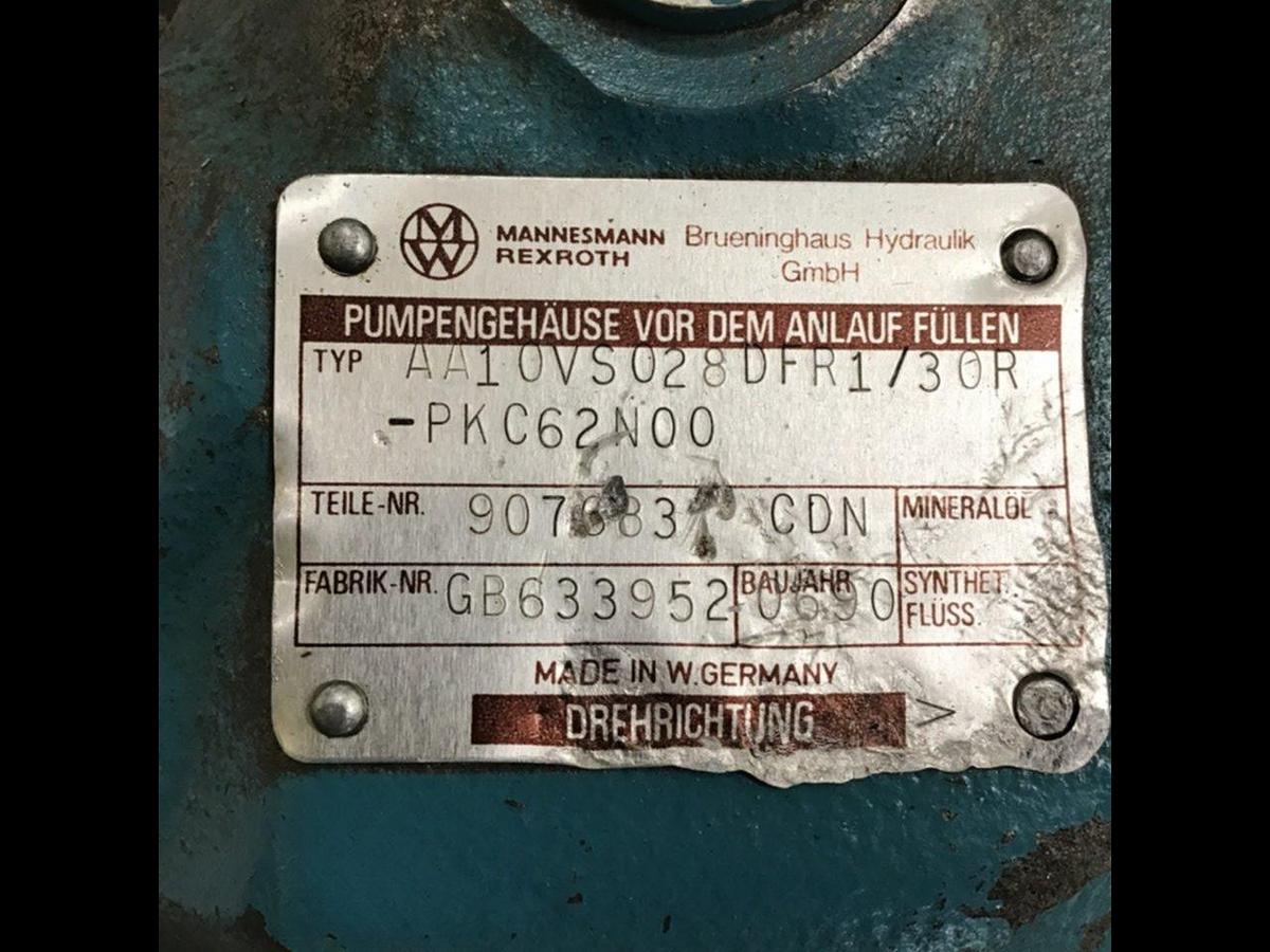 Used BRUENINGHAUS HYDRAULIK Hydraulic Pump AA10VS028DFR1/30R USED