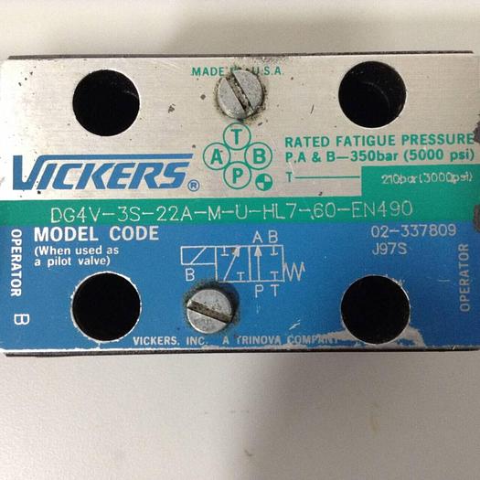 Used VICKERS Valve DG4V3S22AMUHL760EN490 Used