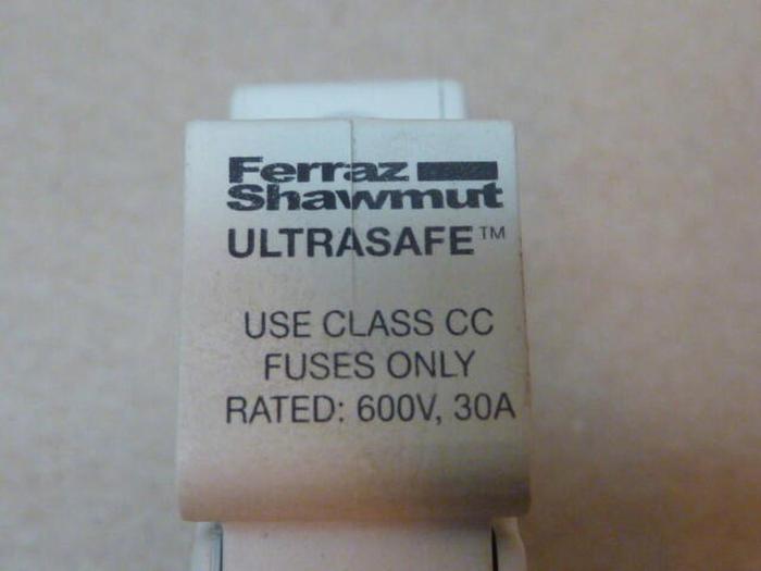 Used FERRAZ SHAWMUT 30 Amp Fuse Holder USCC1I #31245