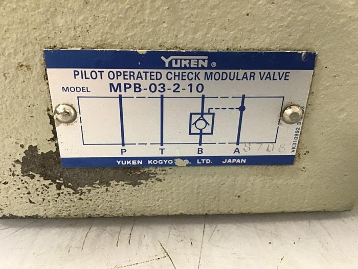 Used YUKEN Valve MPB-03-2-10 #141419