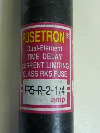 Used FUSETRON / BUSSMANN 2 1/4 Amp Fuse FRS-R-2-1/4 #62372