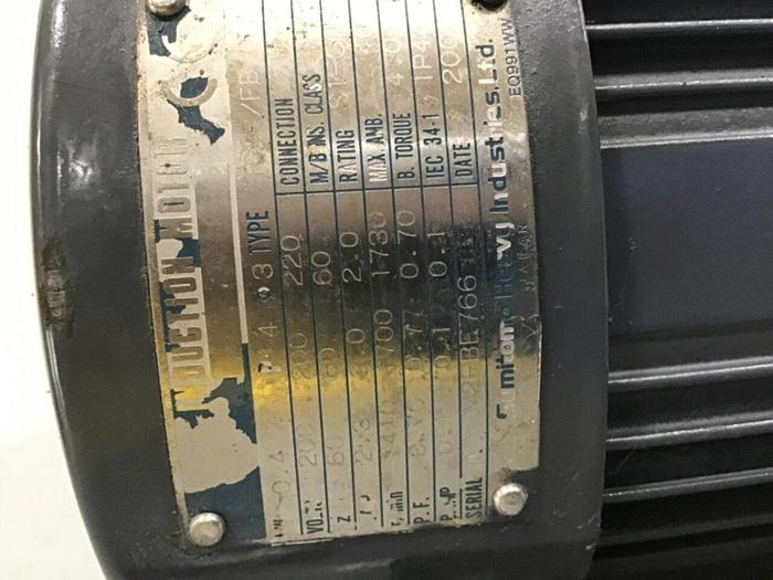 Used SUMITOMO 1/2 HP Induction Motor TC-F/FB-05A #134678