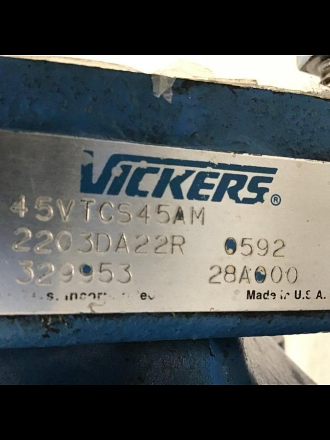 Used VICKERS Pump 45VTCS45AM #125160