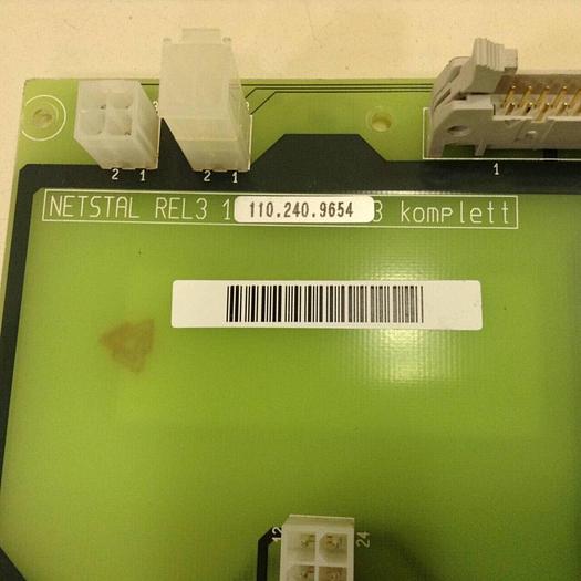 Used NETSTAL Relay Board REL3 110.240.9654 #77914