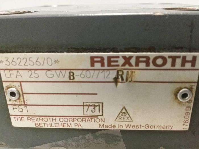 Used REXROTH Valve LFA25GWB6012RM #99411