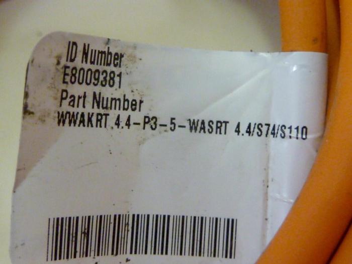 Used TURCK ELEKTRONIK Cordset WWAKRT 4.4-P3-5-WASRT 4.4/S74/S110 #64527