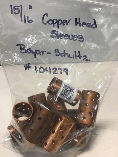 Used BOYAR-SCHULTZ Copper Head Sleeves QTY: 12 104279 #124959
