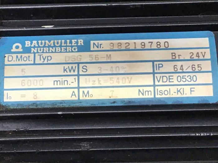 Used BAUMULLER Servo Motor DSG 56-M Used