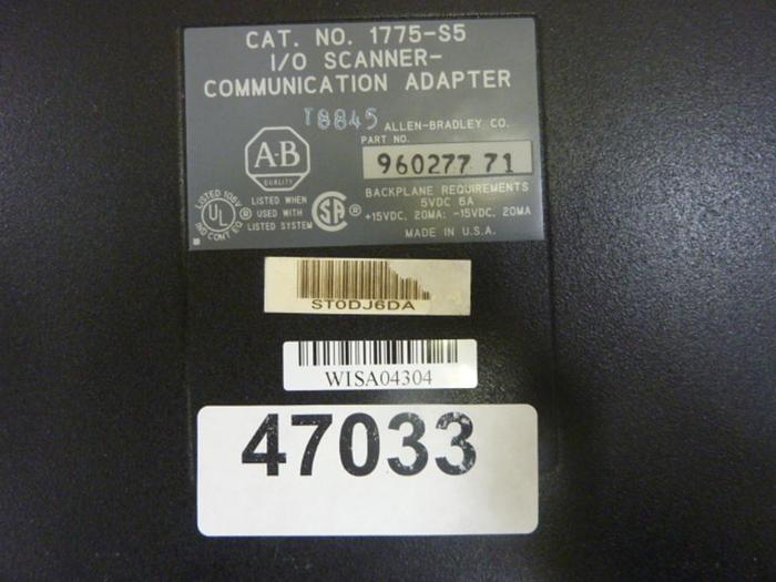 Used ALLEN BRADLEY I/O Scanner Board 1775-S5 #47036