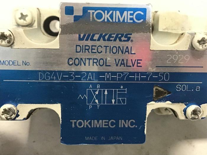 Used VICKERS Tokimec Directional Control Valve DG4V-3-2AL-M-P7-H-7-50 #142035
