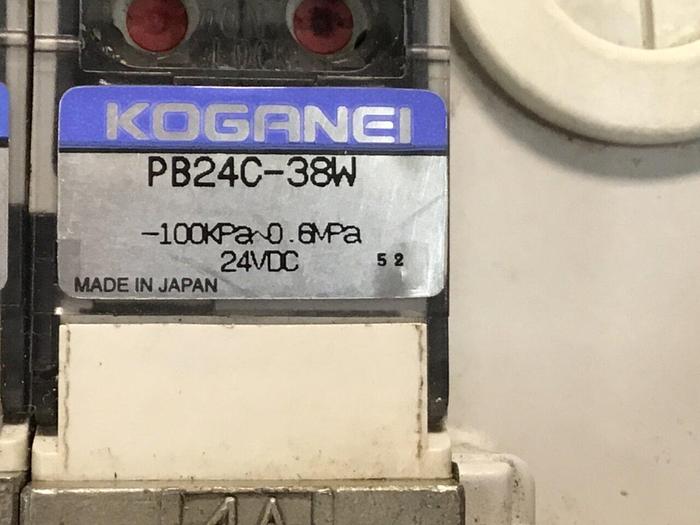 Used KOGANEI Block w/ Valves PBM6P-3W #120969
