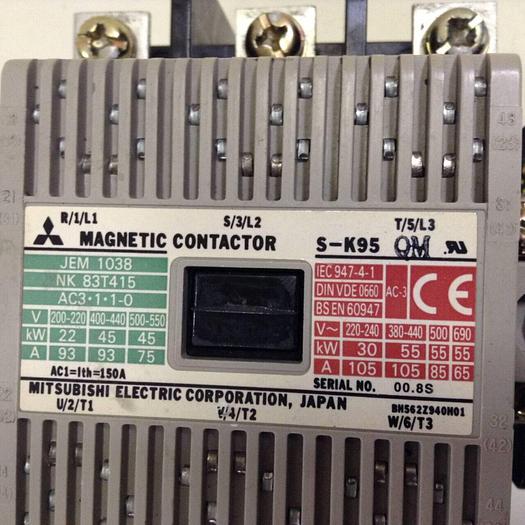 Used MITSUBISHI Magnetic Contactor S-K95 QM #83444