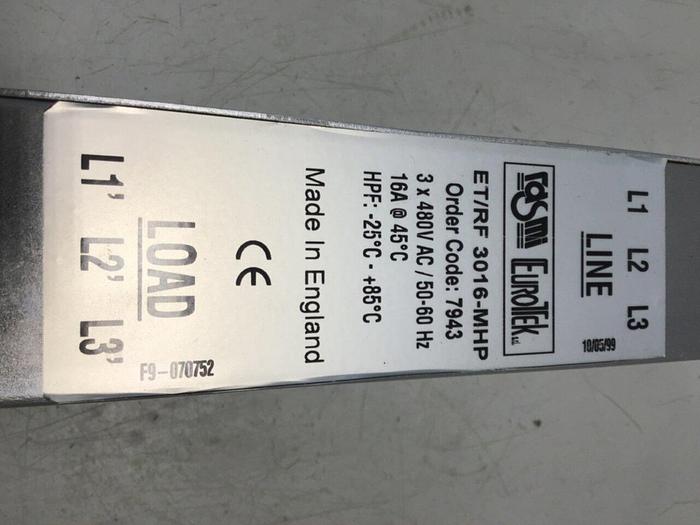 Used EUROTEK Line Reactor ET/RF 3016-MHP #136789