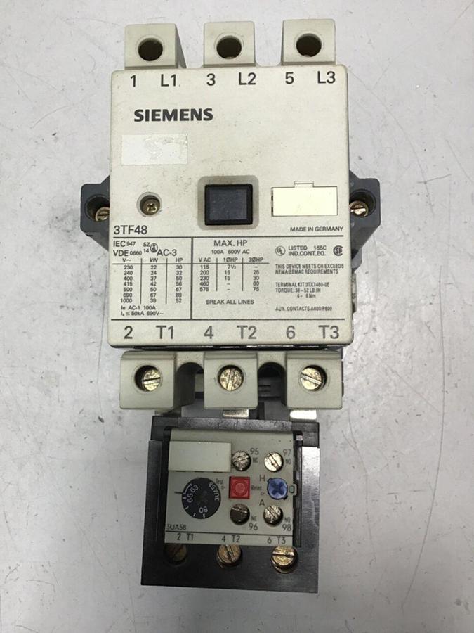 Used SIEMENS Contactor 3TF4822-OAK6 #139598