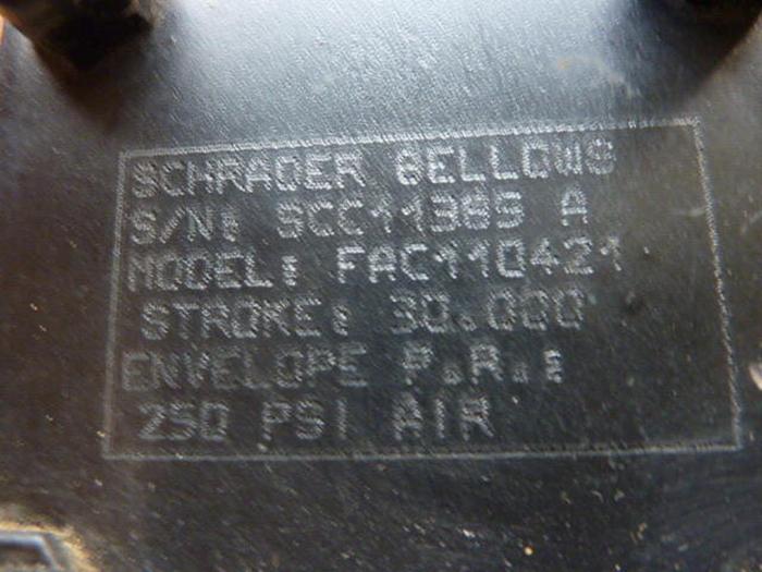 Used SCHRADER BELLOWS Cylinder FAC110421 #27291