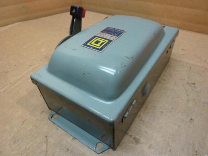 Used SQUARE D 30 Amp Safety Disconnect Switch H221AWK #28317