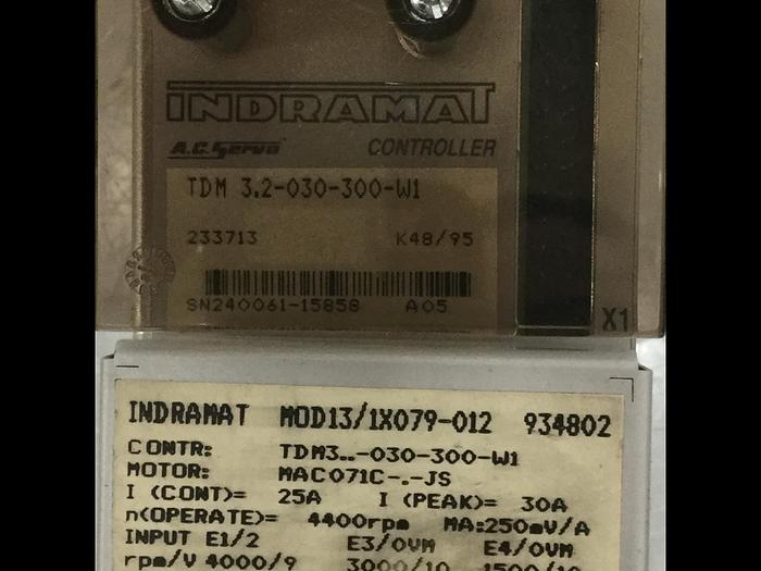 Used INDRAMAT Servo Drive TDM 3.2-030-300-W1 Used