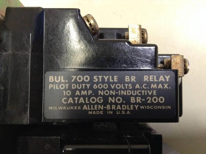 Used ALLEN BRADLEY Relay 700-BR200 #86446
