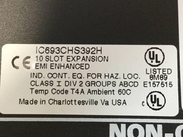 Used GE FANUC 10 Slot Expansion Rack IC693CHS392H #97833