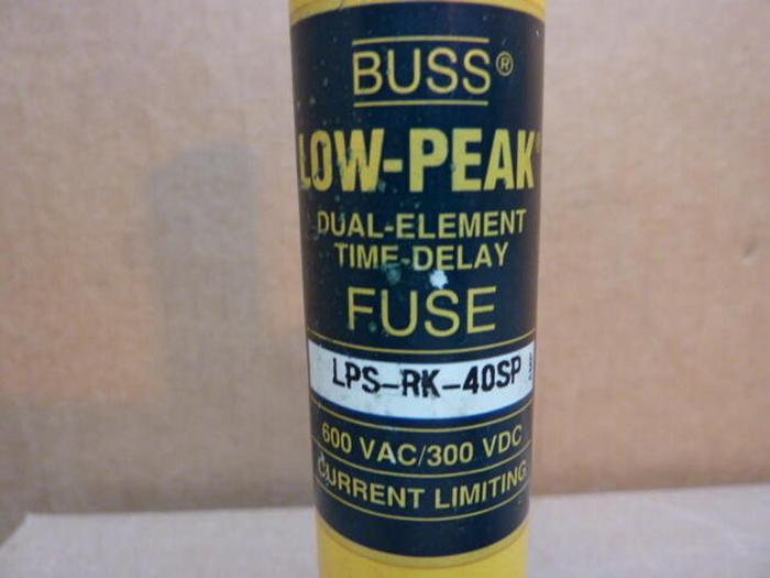 Used BUSSMANN 40 Amp Fuse LPS-RK-40SP #33668