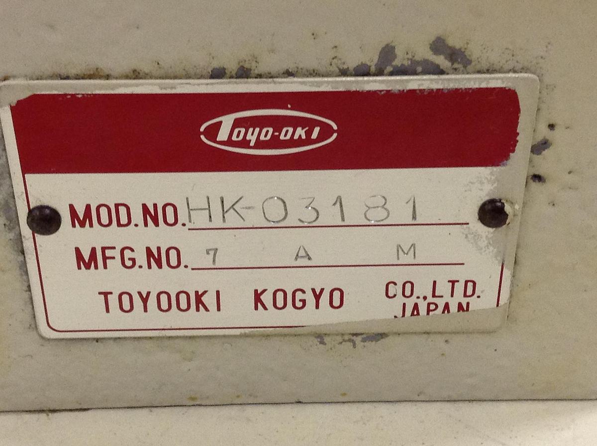 Used TOYOOKI KOGYO Valve HK-03181 USED